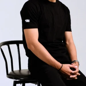 Premium Basic Plain T-shirt Warna Black 100% Cotton